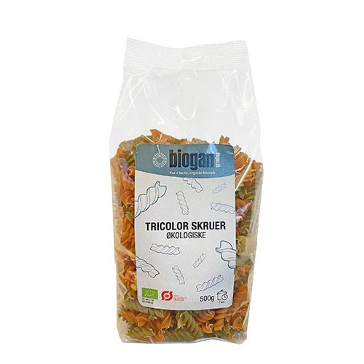 Tricolor pasta skruer Økologisk - 500 gram