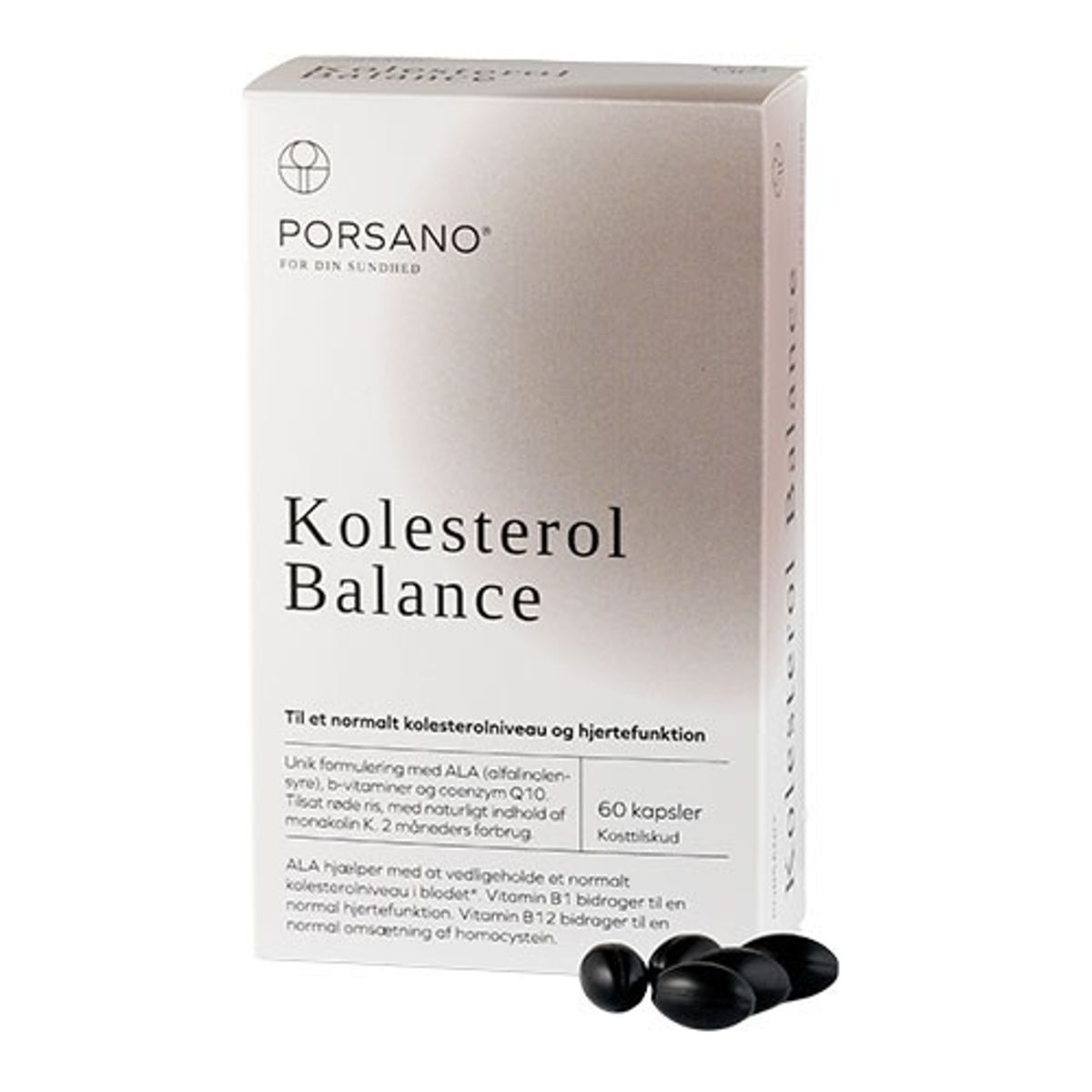 Kolesterol Balance - 60 kapsler - Porsano - DISCOUNT PRIS