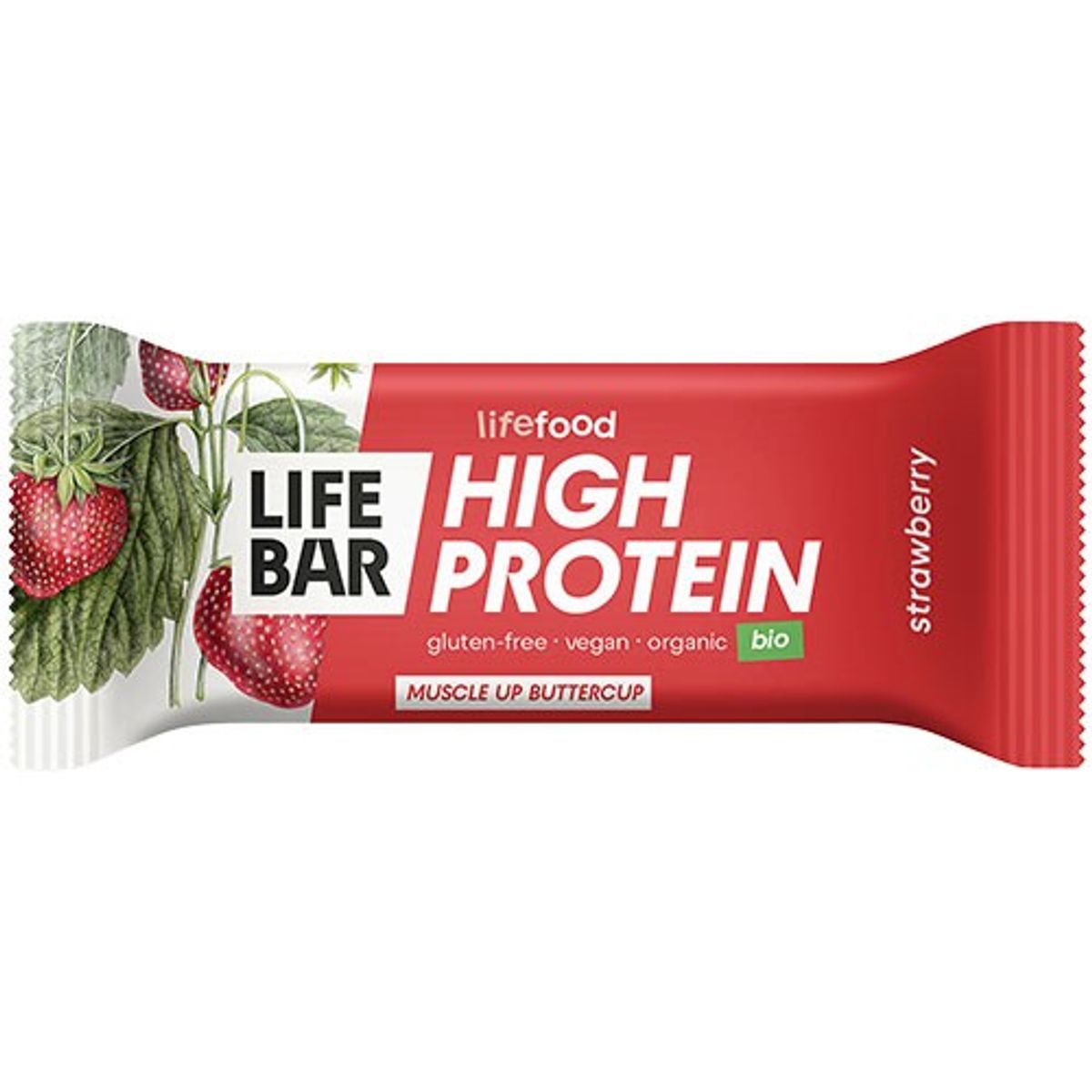 Proteinbar m. jordbær Økologisk - 40 gram