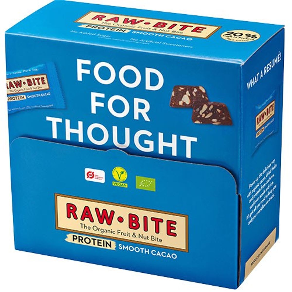 Rawbite Officebox Protein Smooth Cacao 45x15g Økologisk - 675 gram