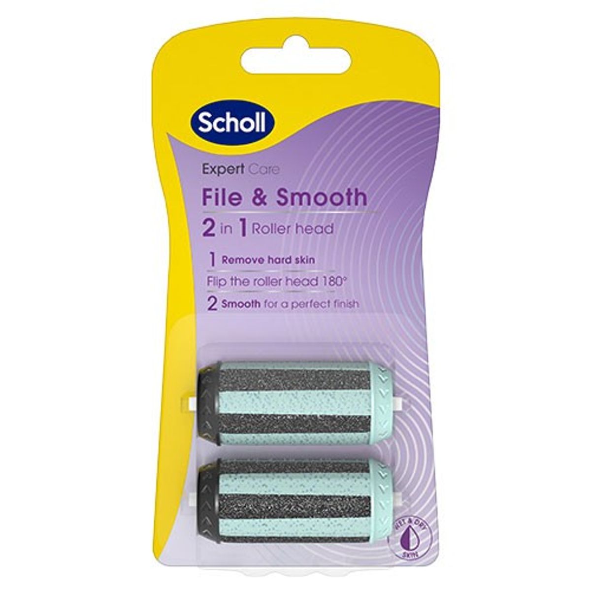 Scholl File & Smooth 2-in1 Roller Head - 1 pakke