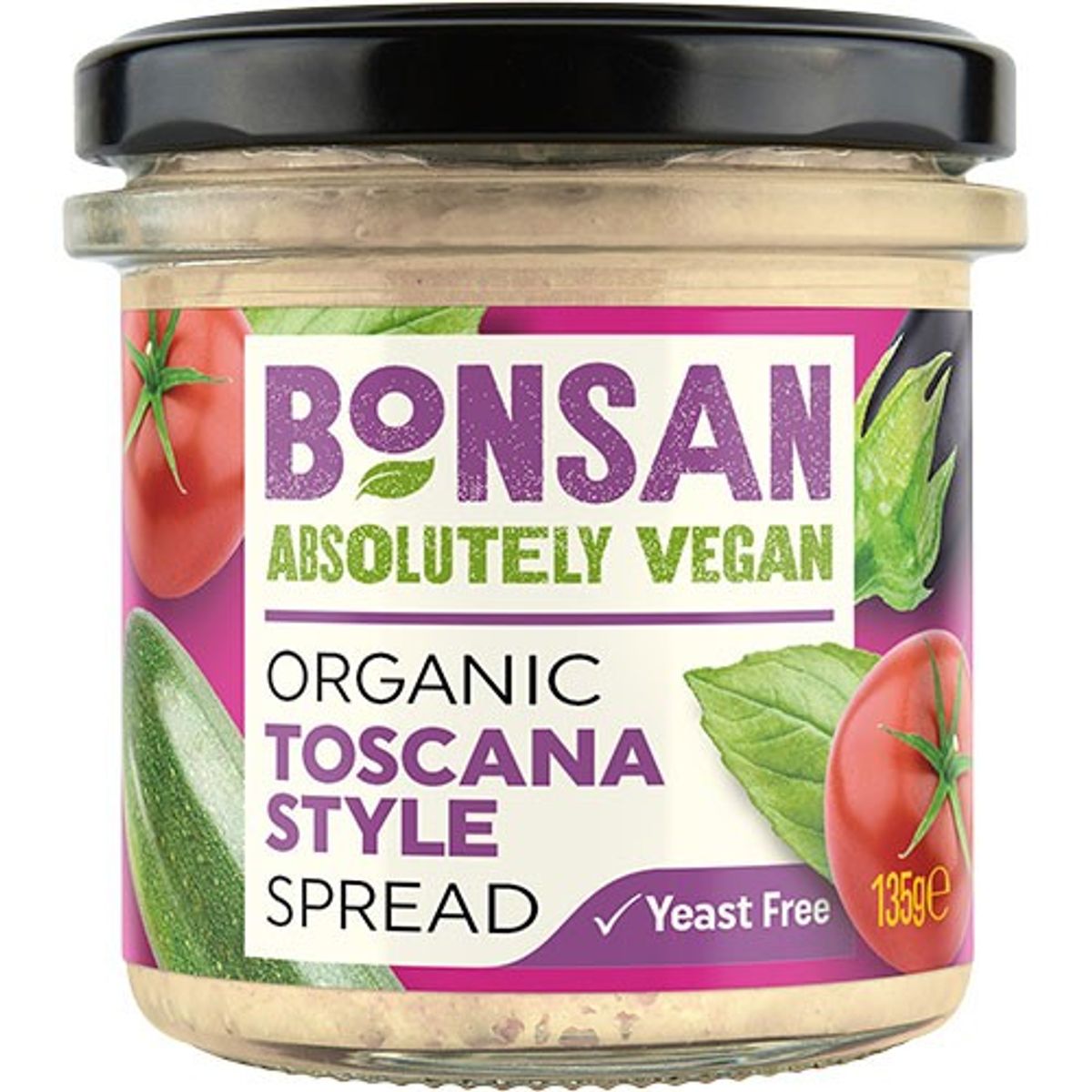 Smørepålæg Toscana Style Økologisk - 135 gram - Bonsan - Mindst holdbar til : 21-08-2025