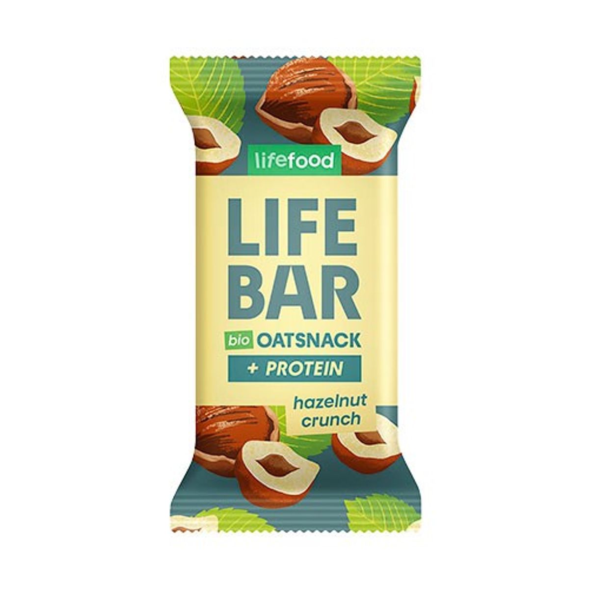 Lifebar Havre Snack Protein Hazelnut Crunch Økologisk - 40 gram