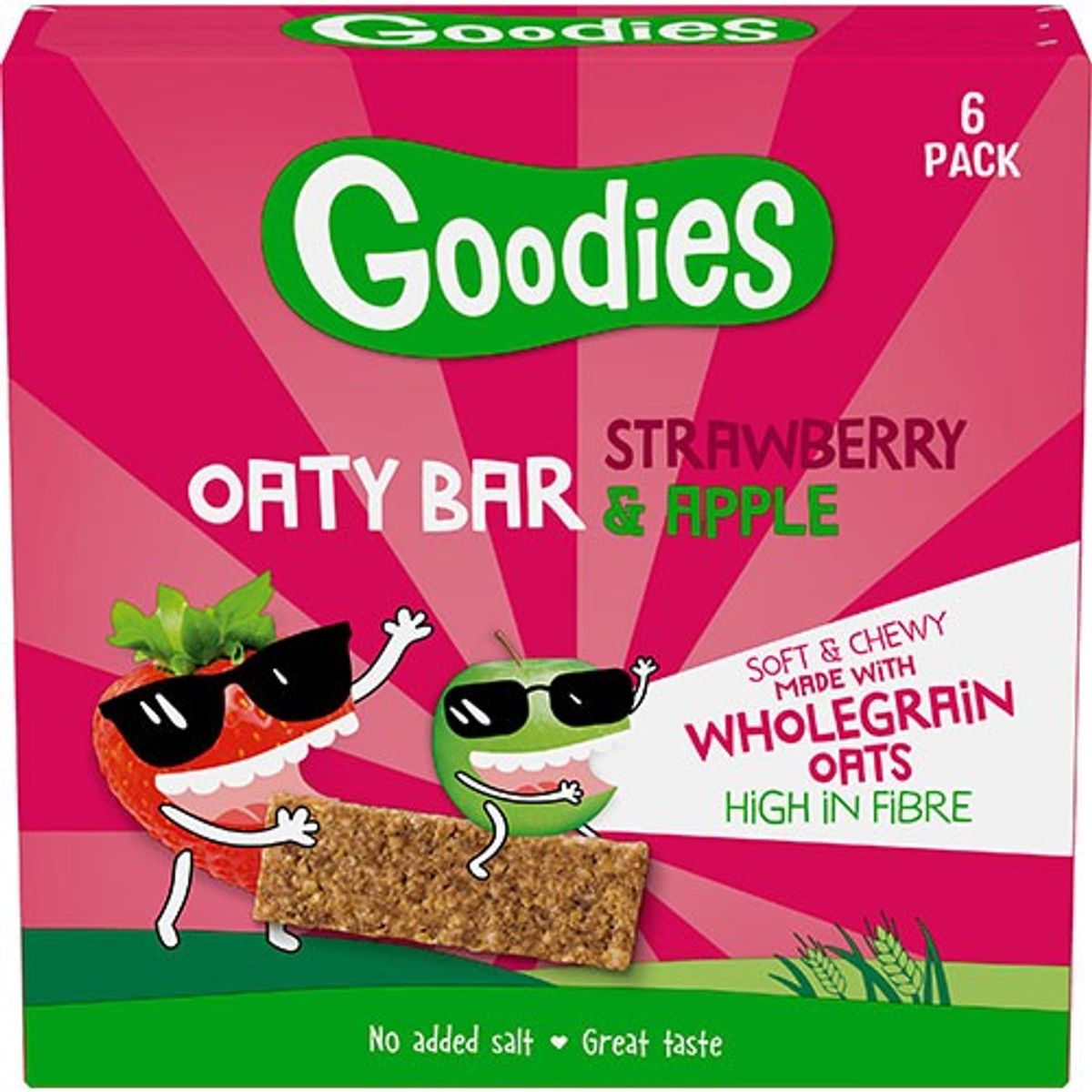 Goodies Oaty bar Strawberry & Apple 6p - 138 gram