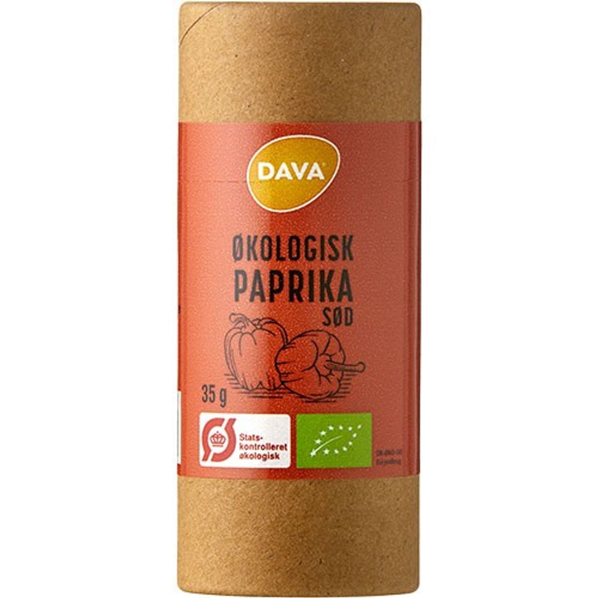 DAVA øko paprika, sød Økologisk - 35 gram