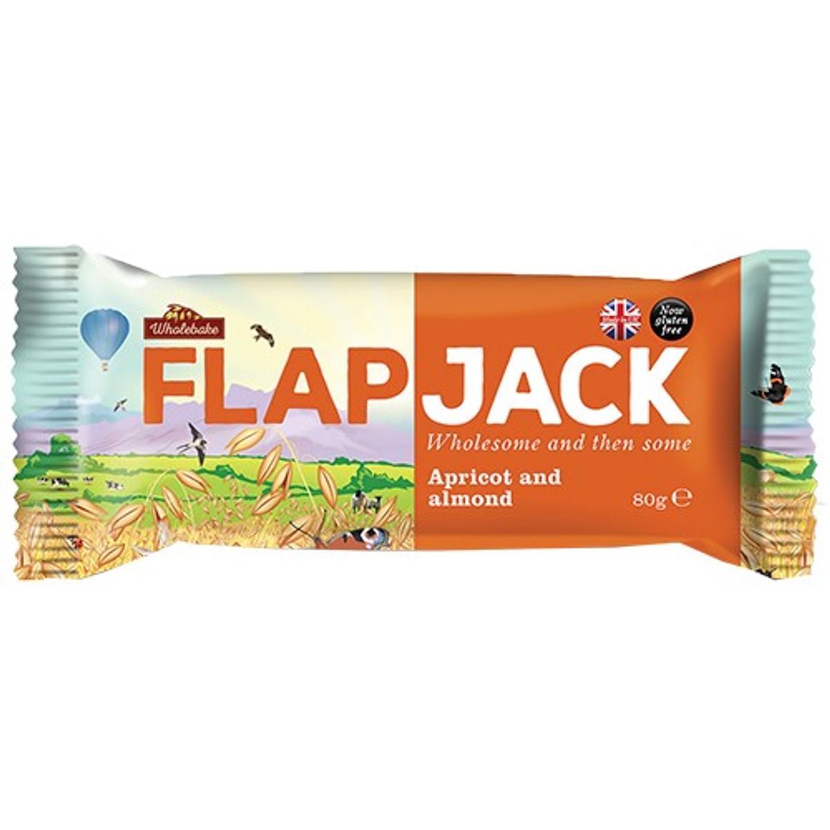 Flapjack med abrikos og mandel - 80 gram - Wholebake