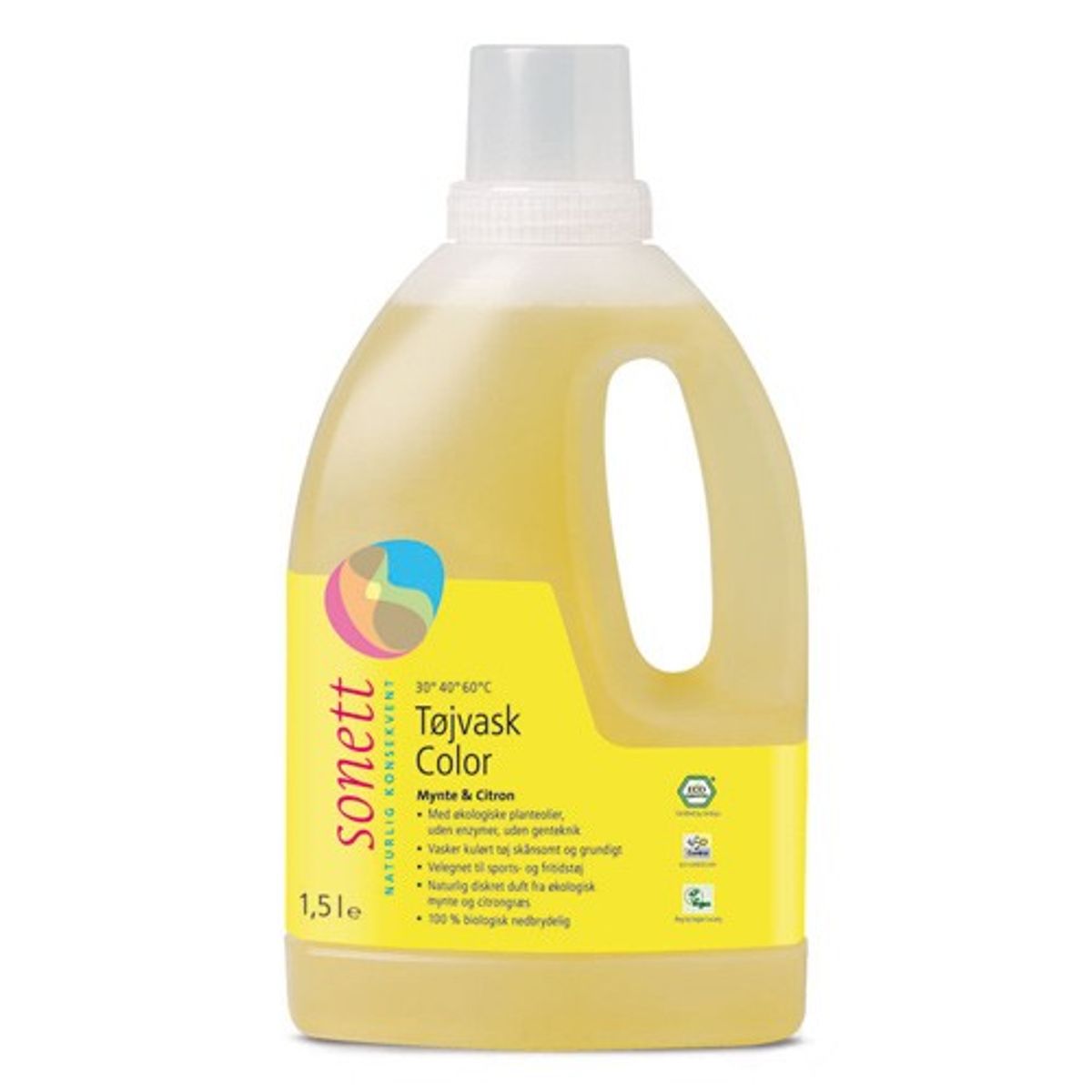 Tøjvask color mynte citron - 1.5 Liter - Sonett