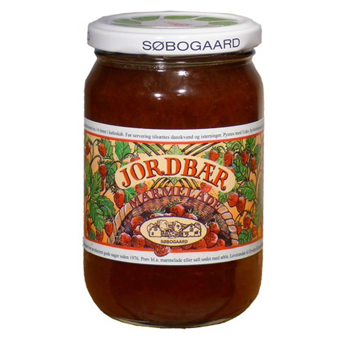 Jordbærmarmelade Økologisk - 390 gram - Søbogaard