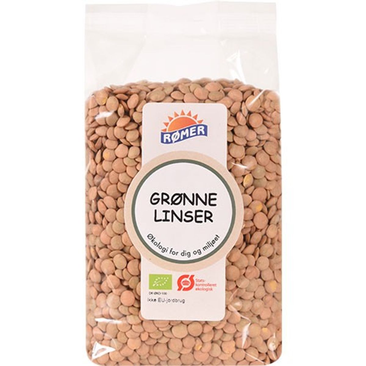 Linser grønne Økologisk- 500 gr - Rømer