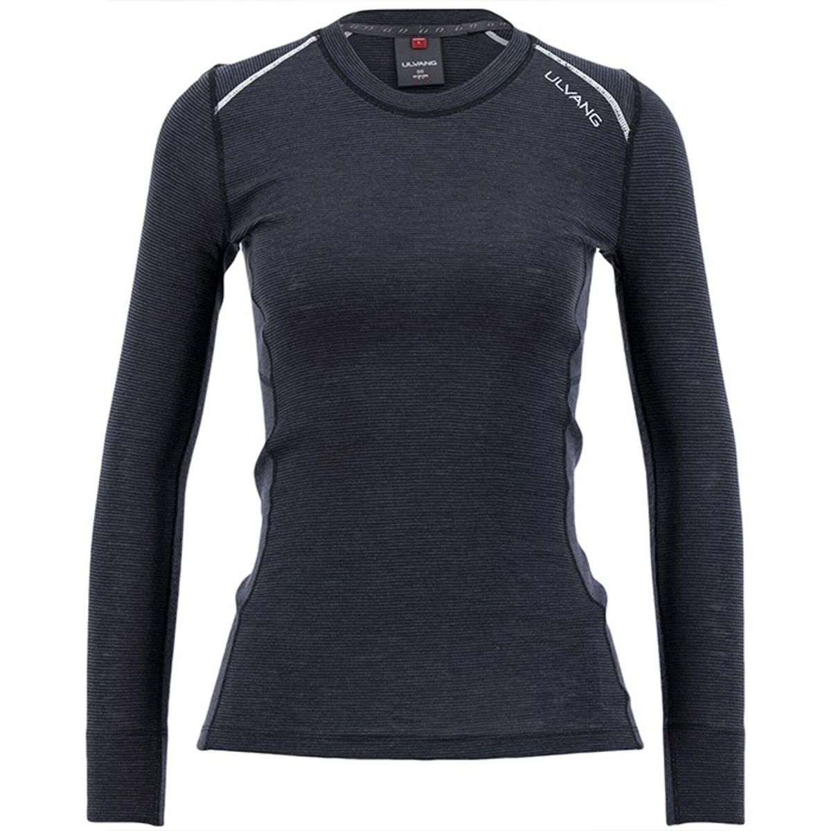 Ulvang Warm Rav 100% Round Neck Women, black/granit-L - Undertøj