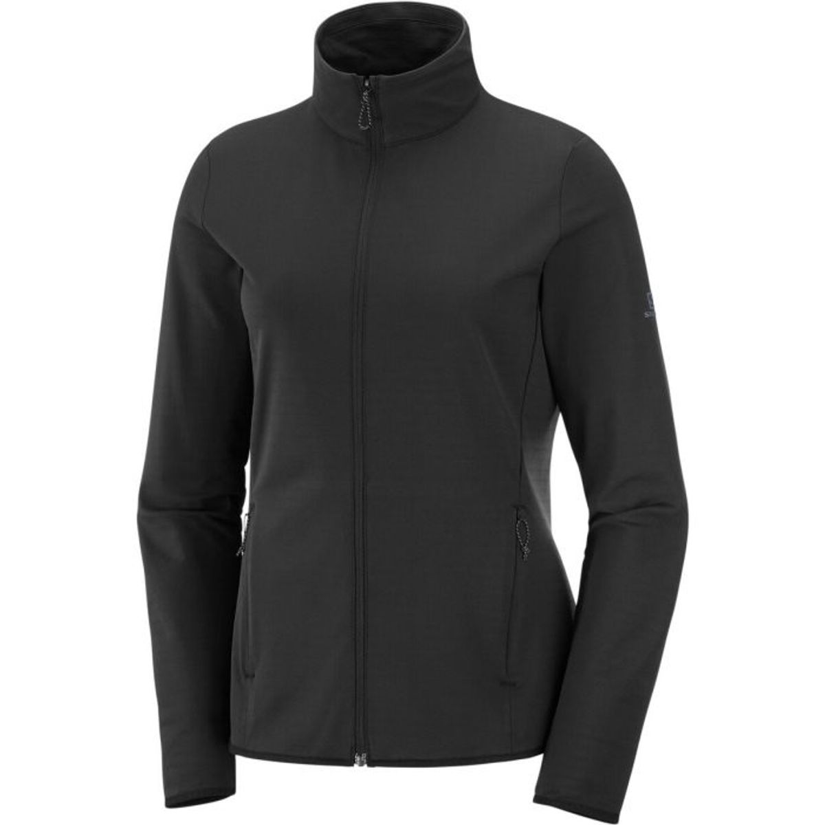 Salomon Outrack Full Zip Midlayer Kvinder / Damer, Sort-XS - Fleecejakker og softshell