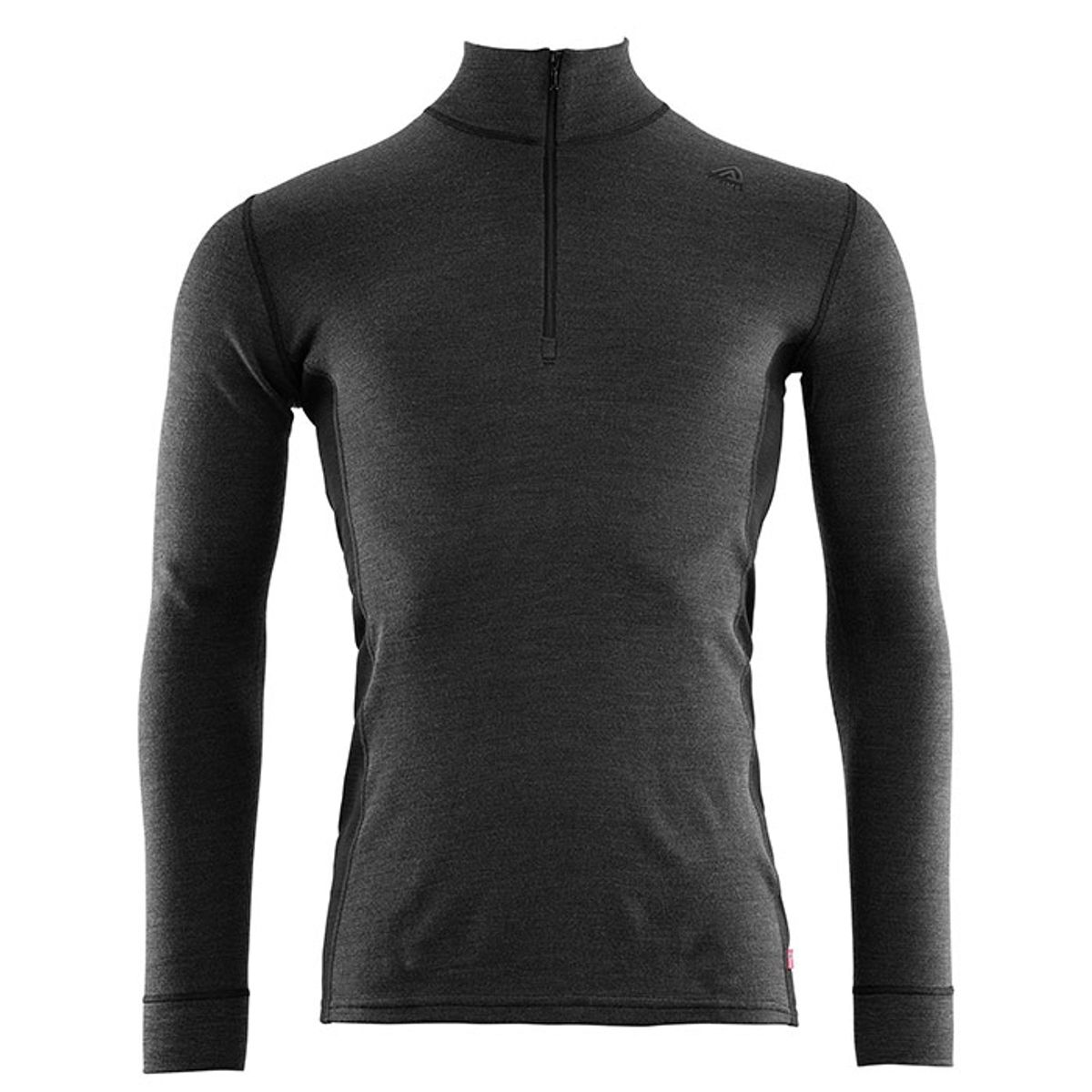 Aclima Warmwool Mock Neck w/zip Man-marengo/Sort-2XL - Undertøj