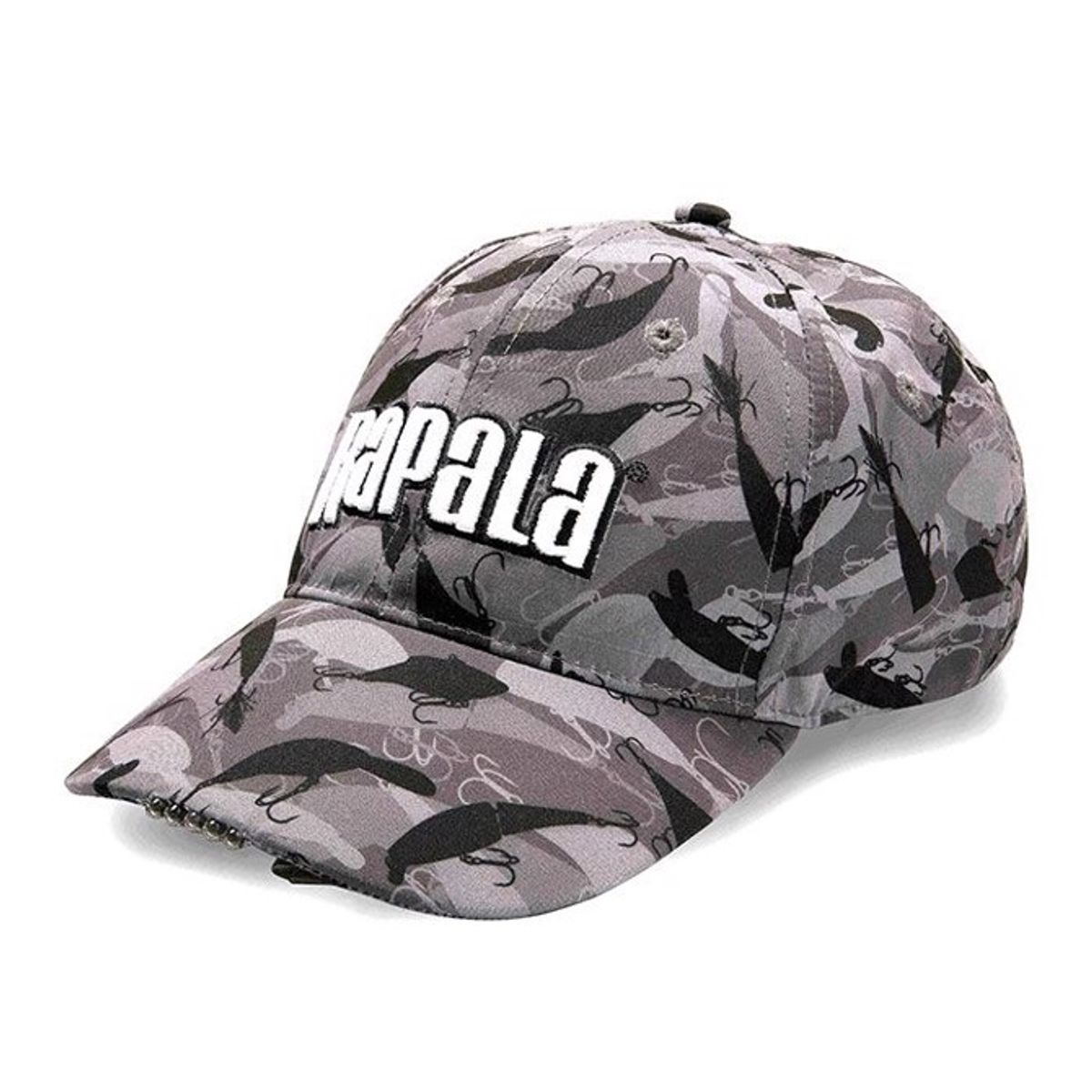 Rapala Cap 5 LED lys, grå Grøn - Baseball cap, kasket