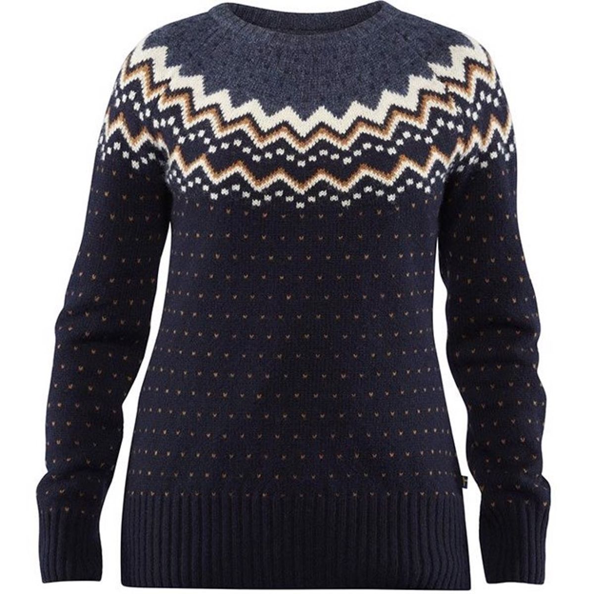 Black Friday Fjällräven Övik Knit Sweater W-Mørkeblå-L - Trøjer