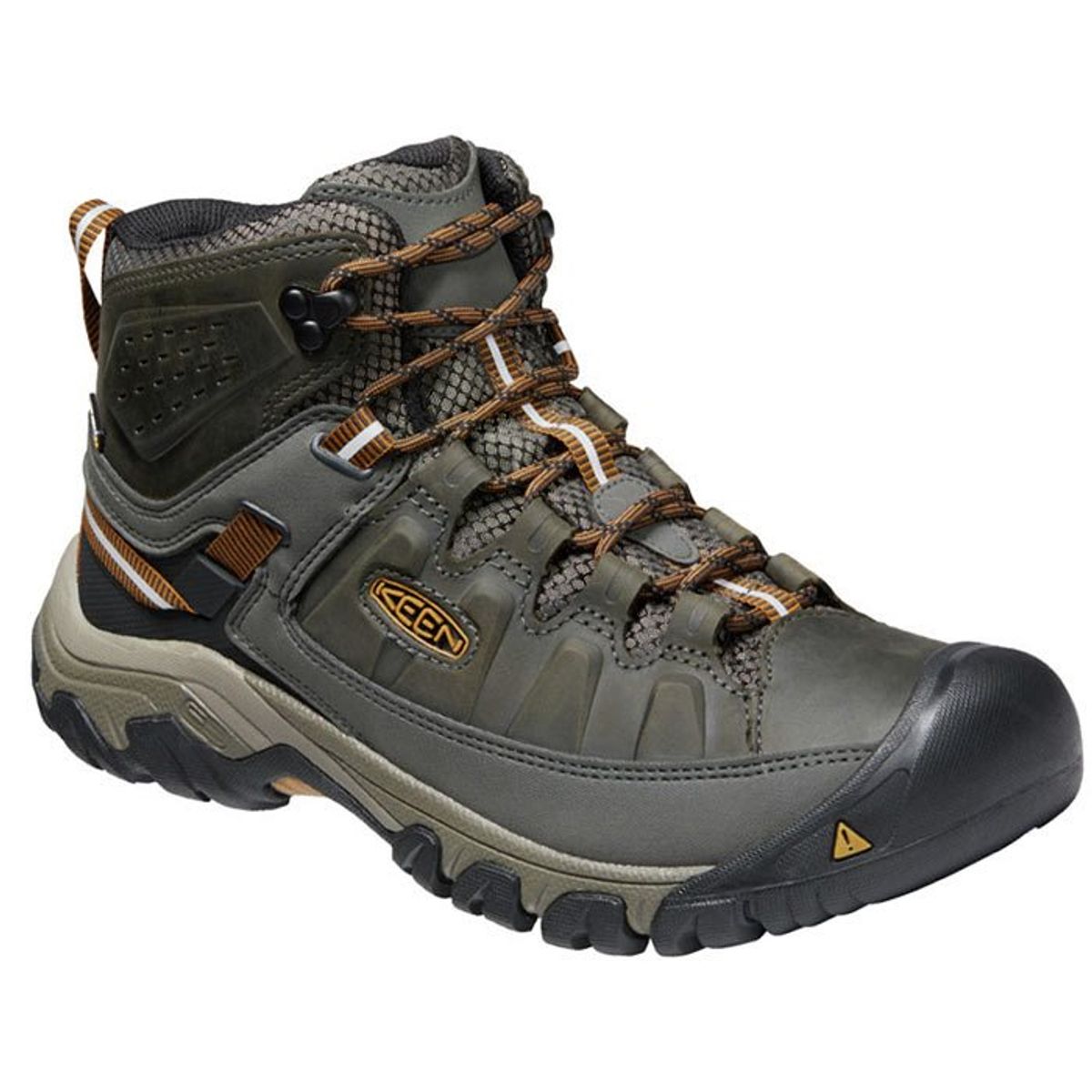 Keen Targhee III Mid WP Herre / Mænd, Sort Grøn/g.Brun-47 - Vandrestøvler