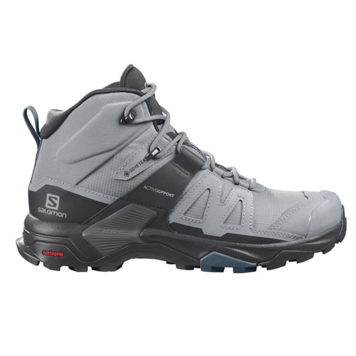 Salomon X Ultra 4 Mid Wide GTX Woman, quarry/Sort/leg.-39 1/3 / UK 6 - Vandrestøvler