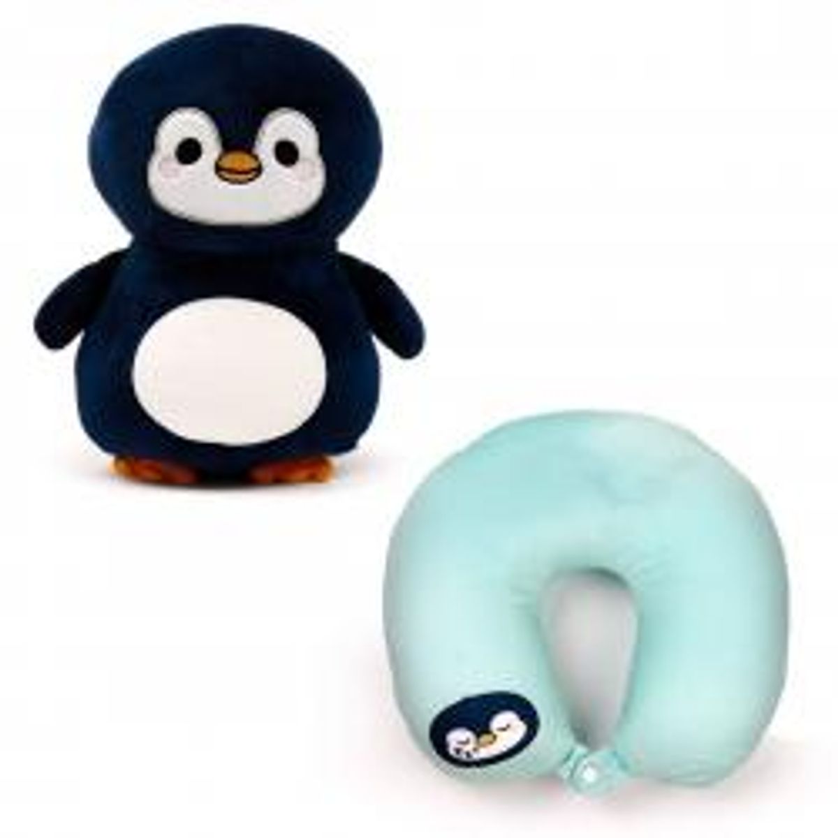 Relaxeazzz Swapseazzz Adoramals Ocean Penguin 2-in-1 Plush Travel Pillow & Toy - Nakkepude