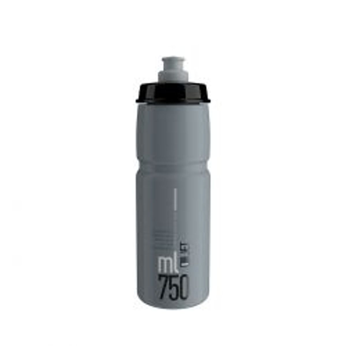 Elite Bottle Jet Grey Black Logo 750ml - Drikkeflaske