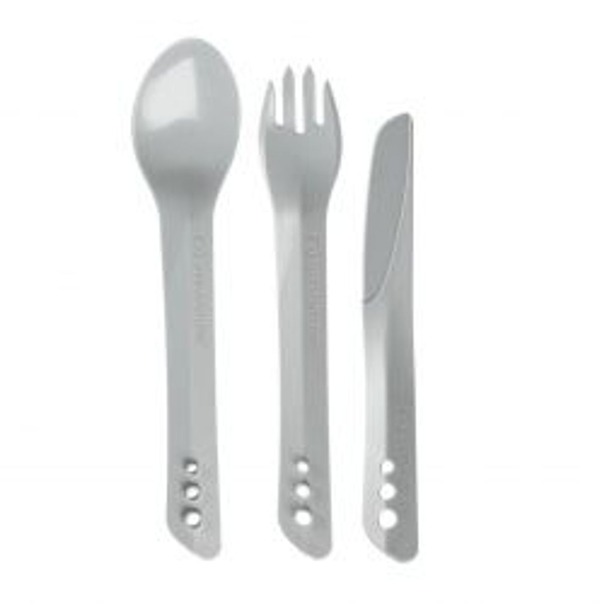 Lifeventure Ellipse Cutlery Set, Light Grey - Bestik