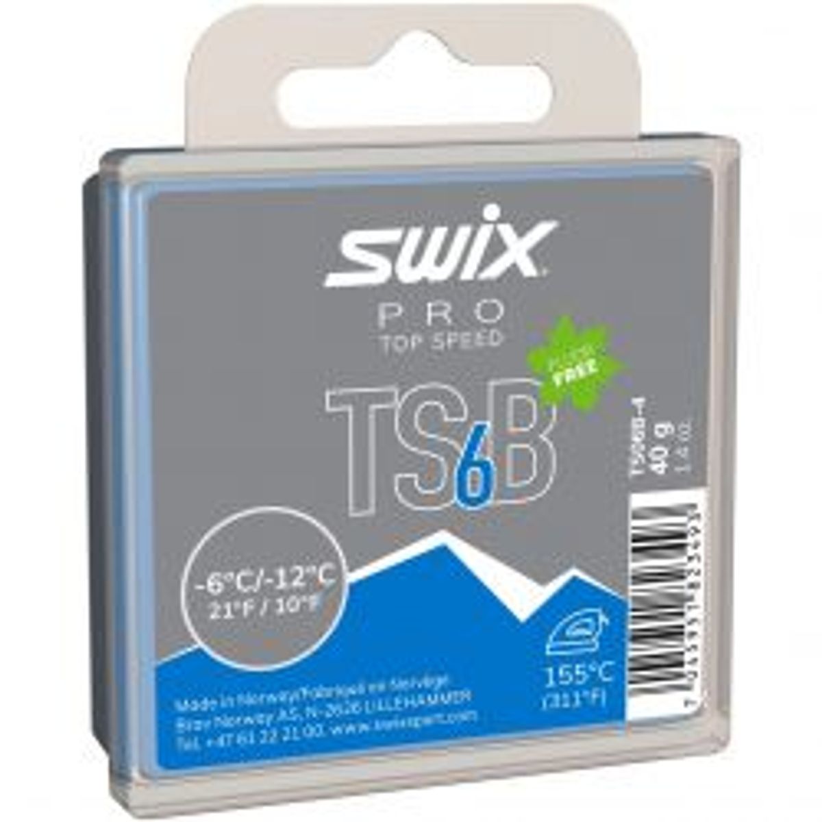 Swix Ts6 Black, -6c/-12c, 40g - Skiudstyr