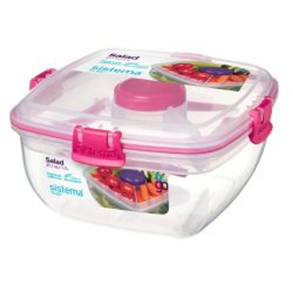 Sistema Salad To Go 1,1l. Pink - Madkasse