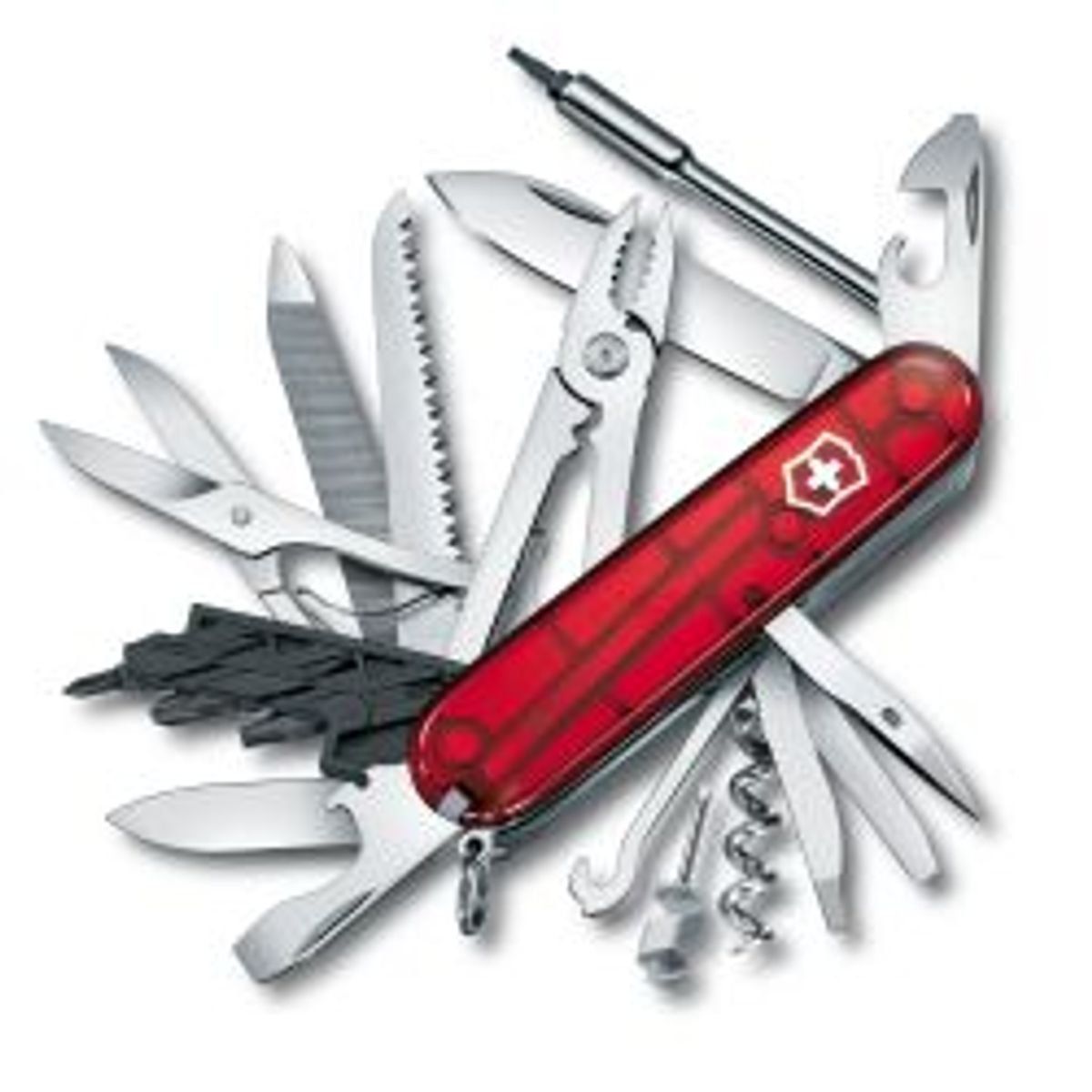 Victorinox Pocket Knife Cybertool L Red Translucent, 91 Mm - Multitool