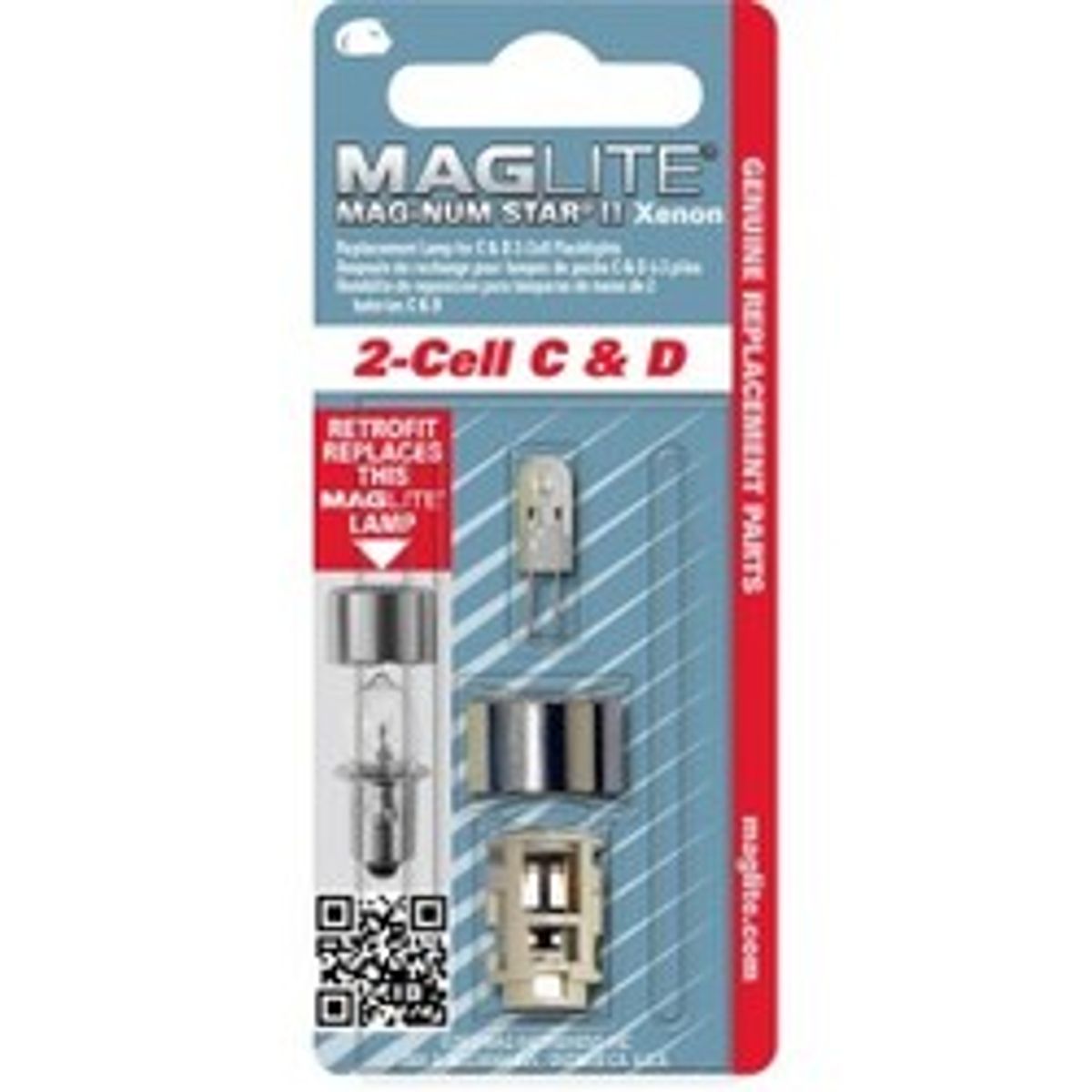 Maglite Mag-Num Star II Xenon Replacement Lamp-Bulb for Maglite 2-Cell C & D Flashlight