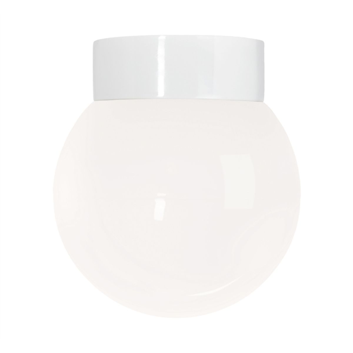 Classic Globe 200 loftlampe / væglampe IP44, hvid/blank opal