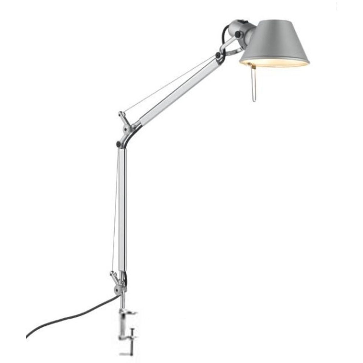 Tolomeo Mini bordlampe, aluminium m bordklemme