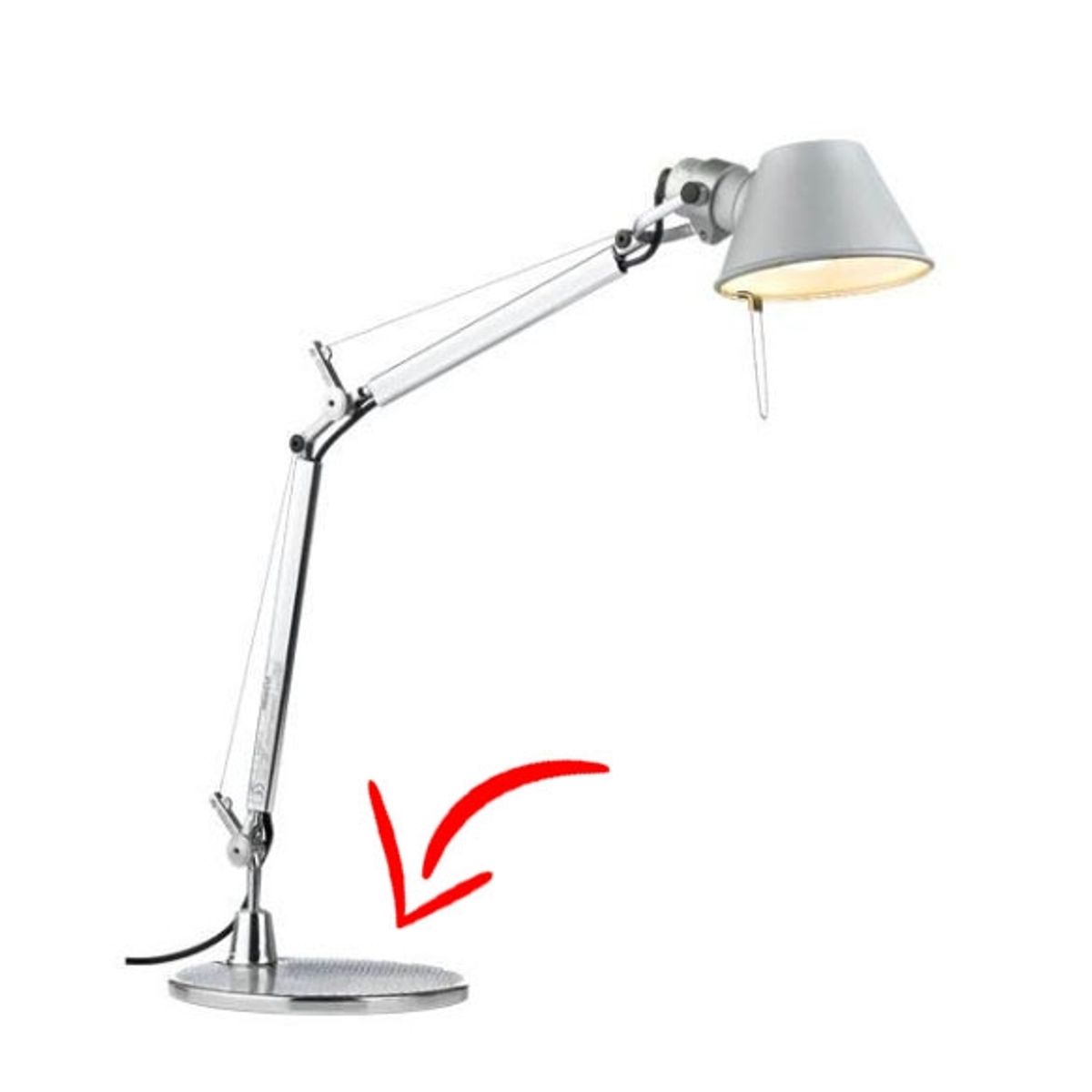 Reservedel: Fod til Tolomeo Micro bordlampe, aluminium