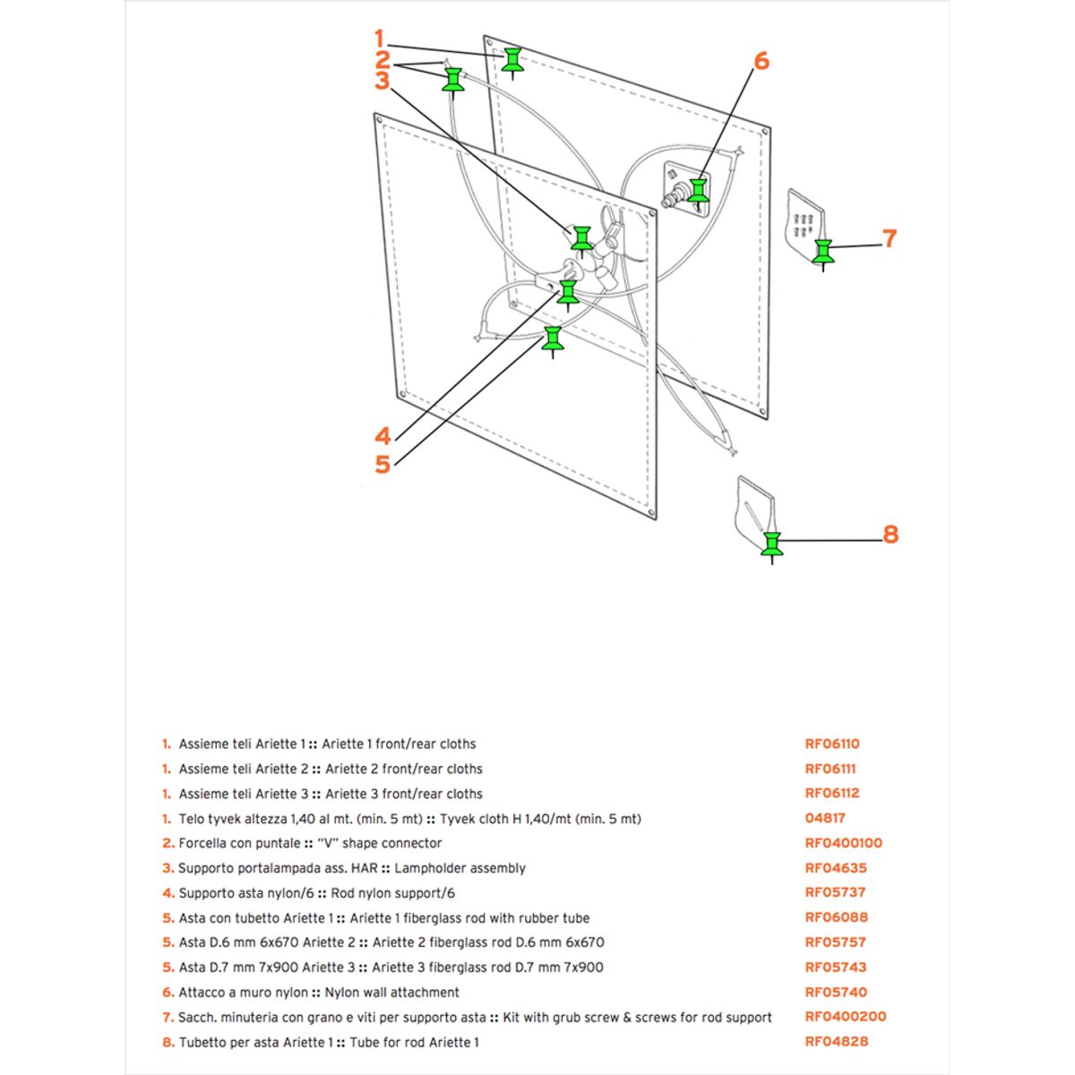 Reservedel: Shape connector til Flos Ariette 1