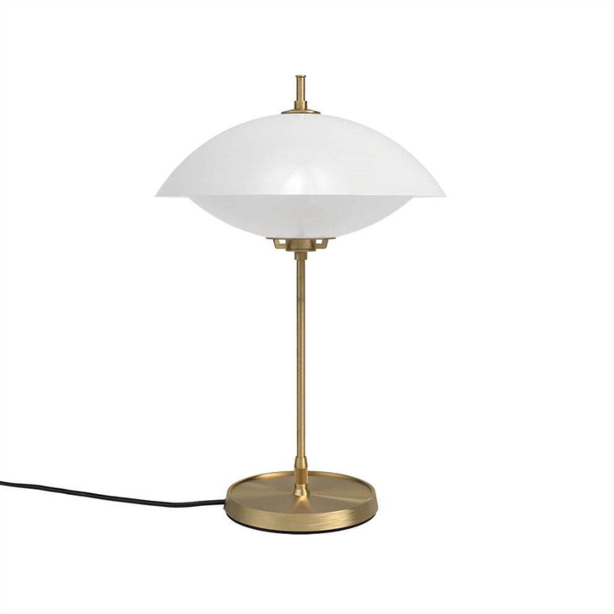 Musling bordlampe, opal/messing