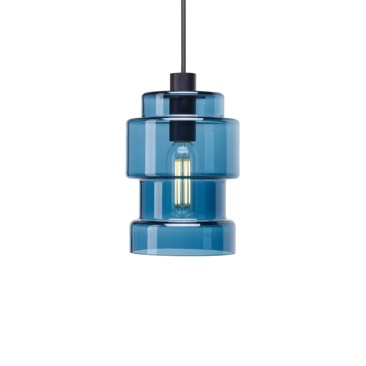 Axle pendel glasskærm small, smoke blue