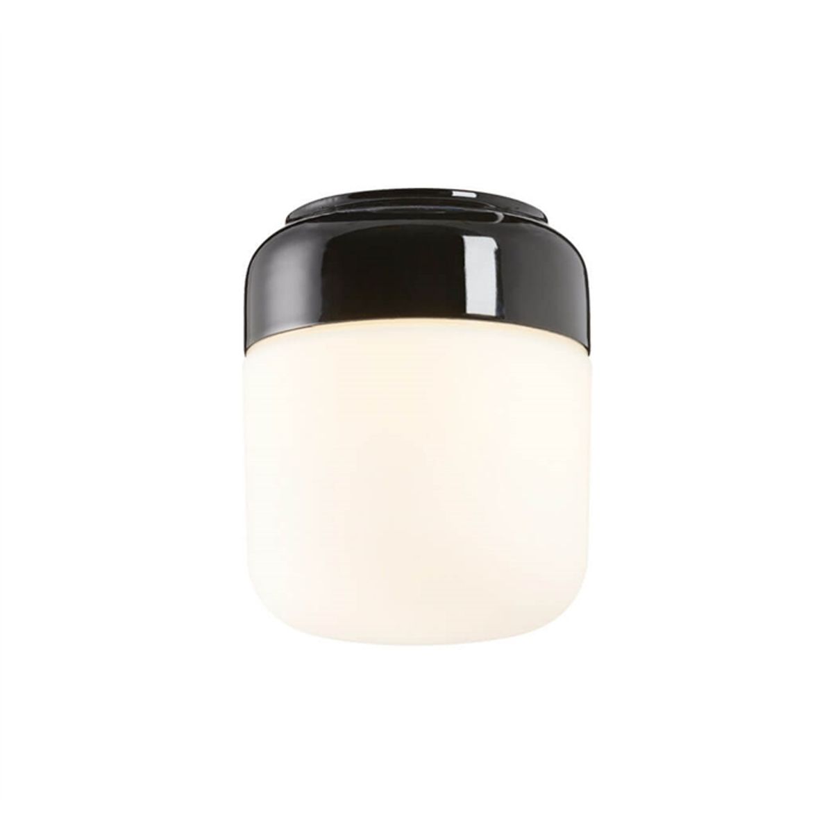 Ohm 140/170 loftlampe / væglampe, sort/mat opal