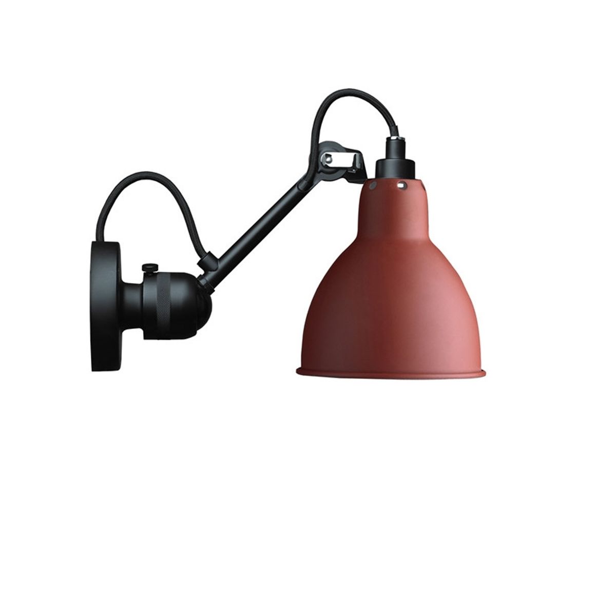 Lampe Gras No 304 Væglampe, sort/rød