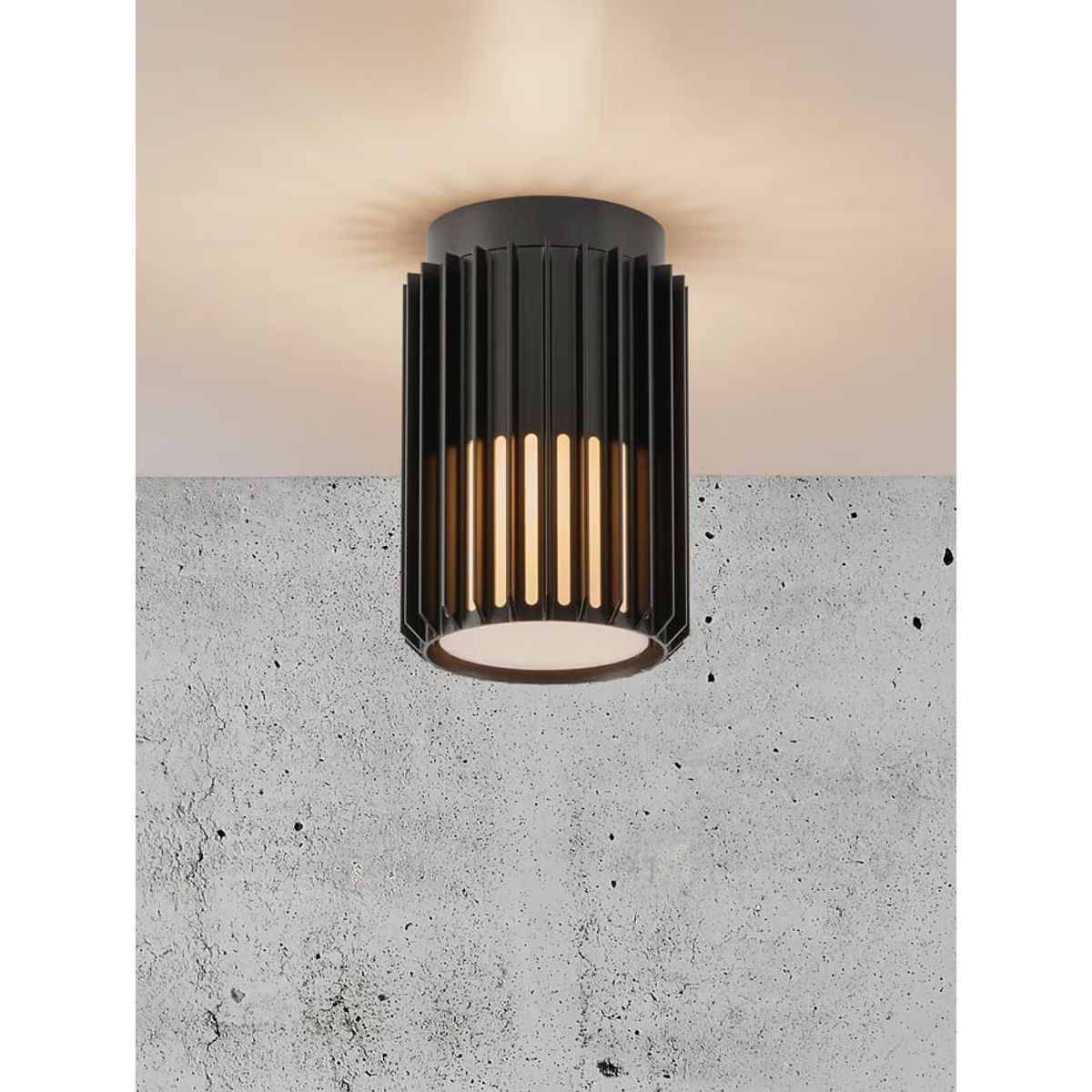 Aludra udendørs loftlampe, sort