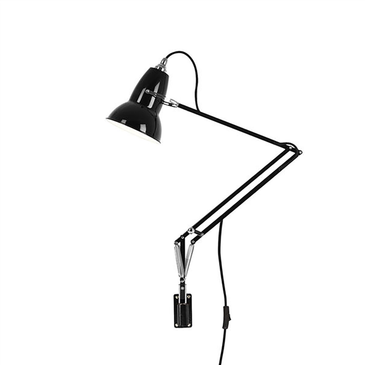 Original 1227 vægmonteret lampe, sort