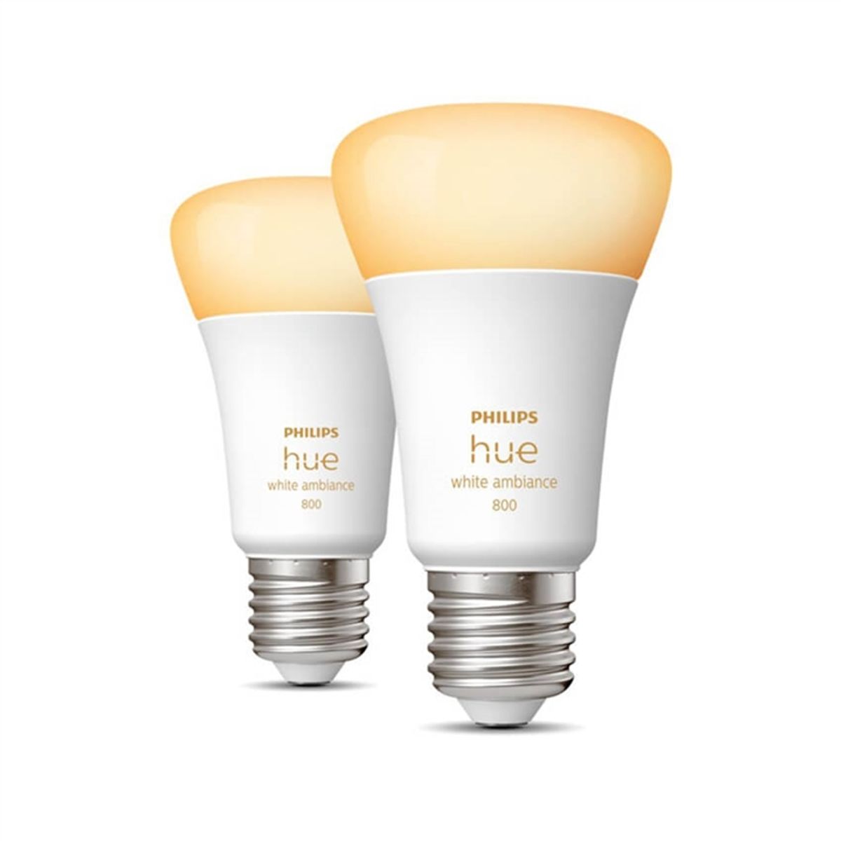 Philips Hue White Ambiance 9W LED E27 800lm 2 stk