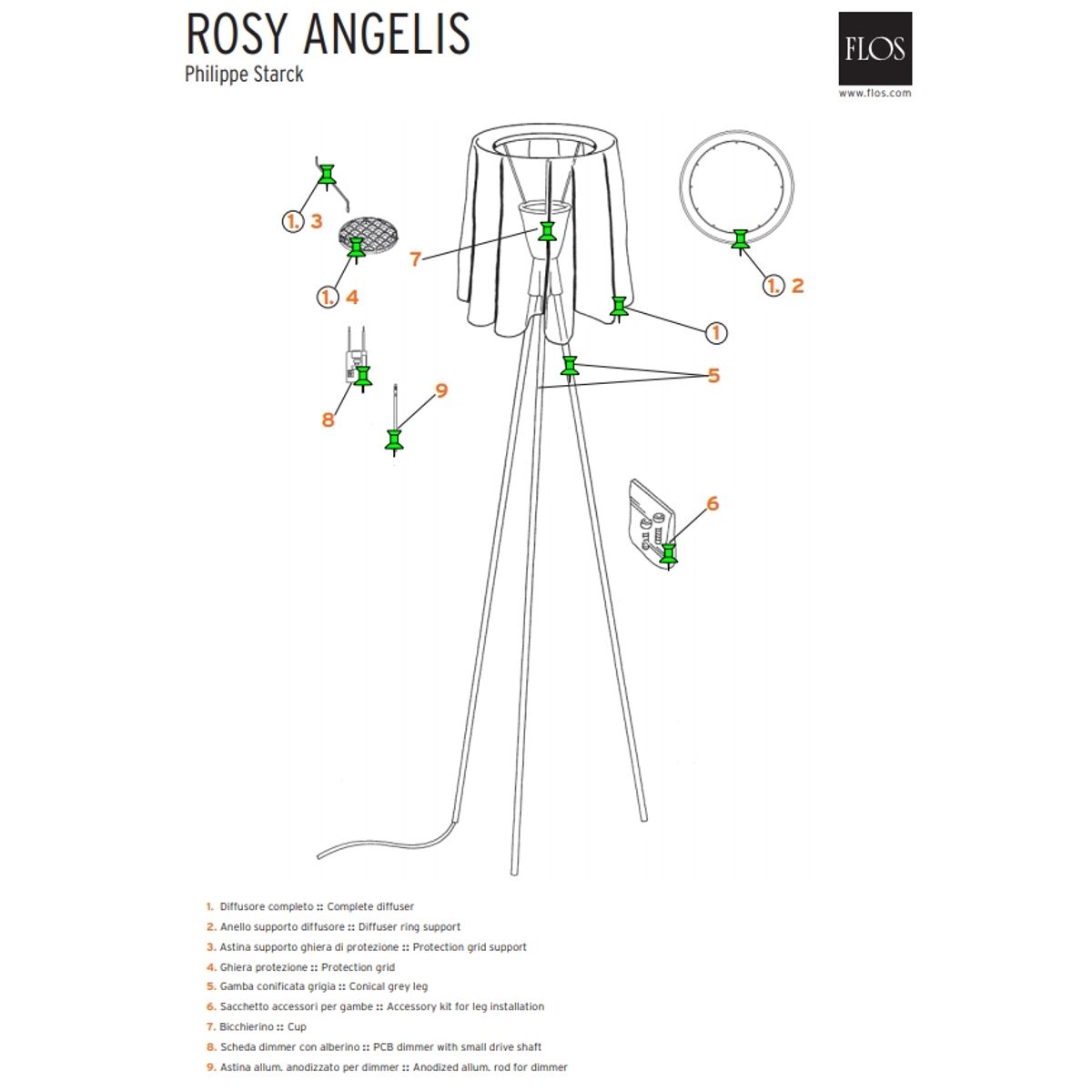 Reservedel: Rosy Angelis inderskærm/reflektor