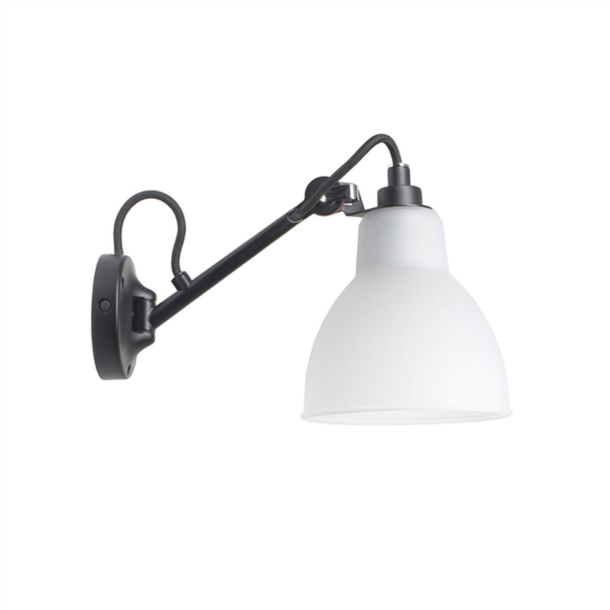 Lampe Gras No 104 væglampe, sort/polycarbonat