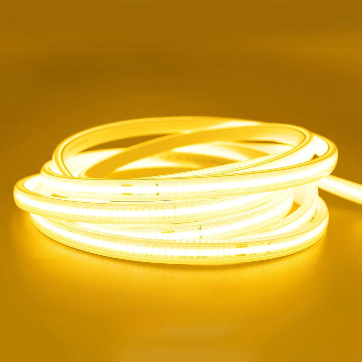 5 m. vandtæt COB strip - 230V, IP67, 360 LED, 10W/m, kan klippes for hver 50cm - Kulør : Neutral