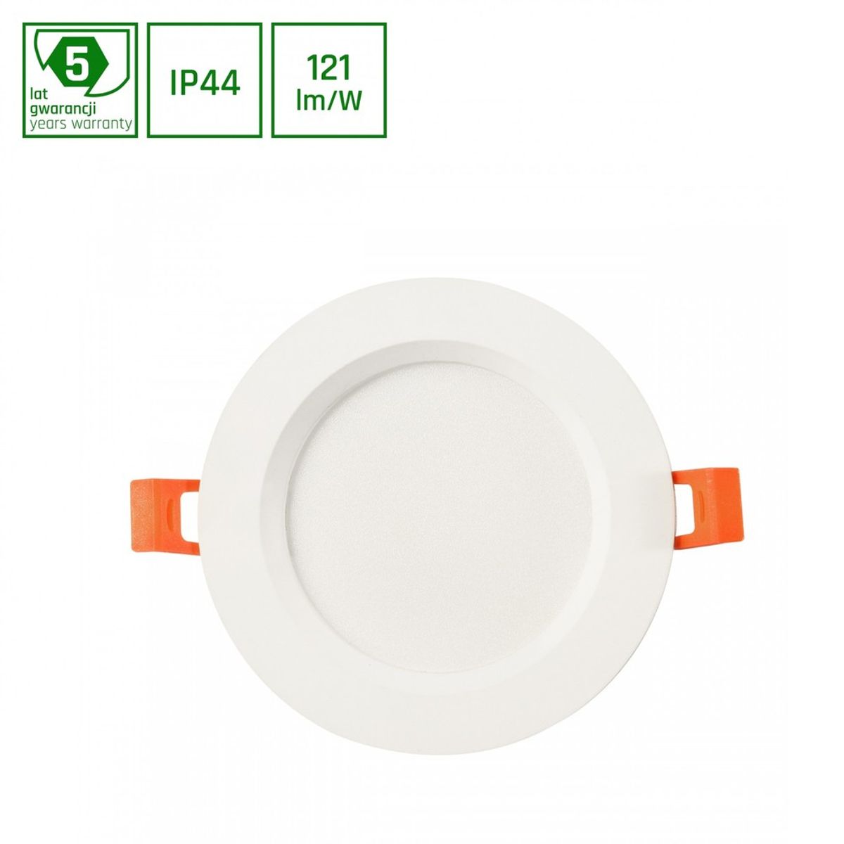 Dure 3 Max Downlight 28W - Varm Hvid, 230V, 110°, IP44, IK06, Ø230x30, Hvid, Rund - Dæmpbar : Ikke dæmpbar, Kulør : Varm