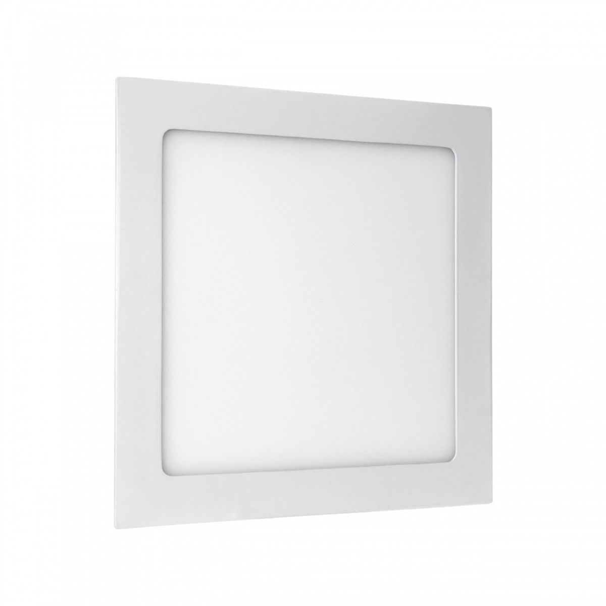 Algine Eco LED 12W 230V - firkantet, IP20, kold hvid, loftpanel, hvid ramme - Kulør : Varm