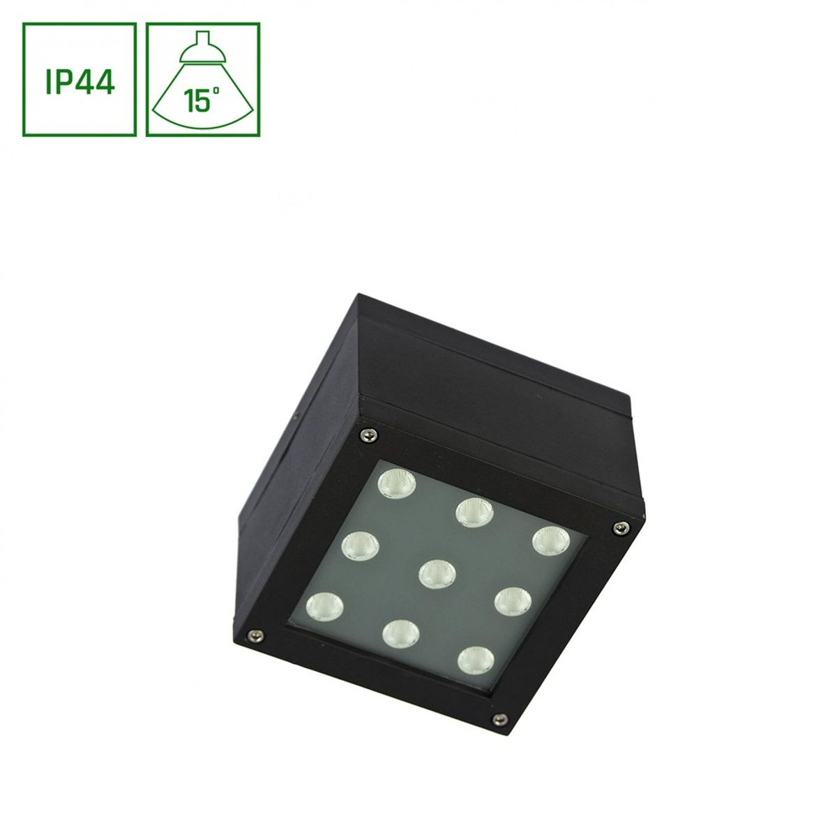 Berenique 9LED 9W - Cree, 15°, 230V, IP44, Varm hvid - Kulør : Varm