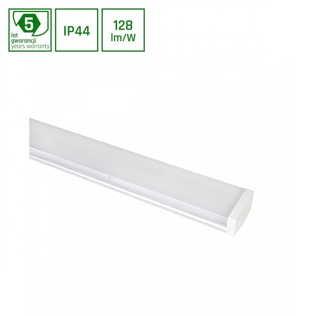 Limea 1200mm 40W - Prismatica, Neutral hvid, 230V, 100°, IP44, IK10, 1200x110x60mm - Kulør : Neutral