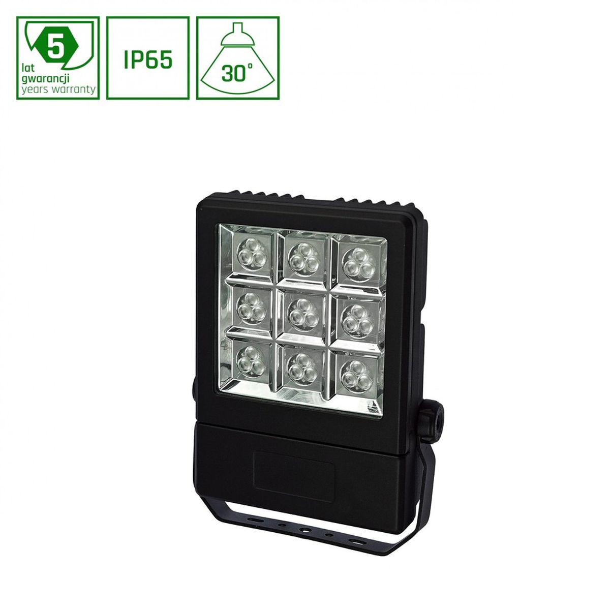 LYSSE 12LED Cree 25W 230V - 30° IP65, Neutral hvid, facadebelysning - Kulør : Kold