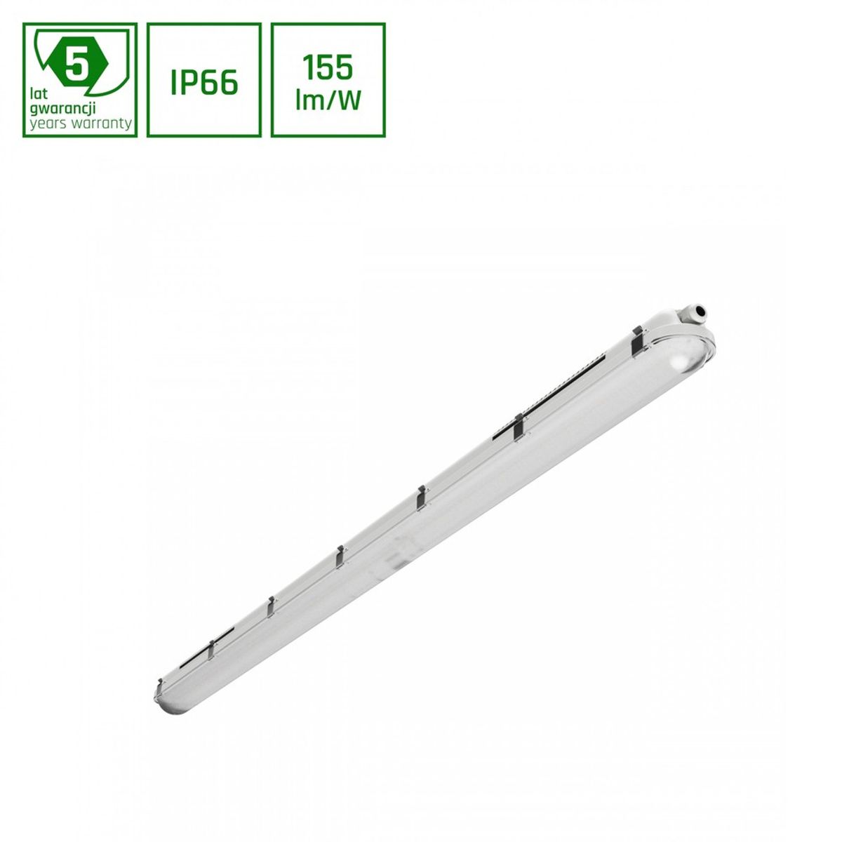 LIMEA Gigant Pro 27-58W - Vandtæt 150cm, Neutral Hvid, 230V, 120°, IP66, IK10 - Dæmpbar : Ikke dæmpbar, Kulør : Neutral