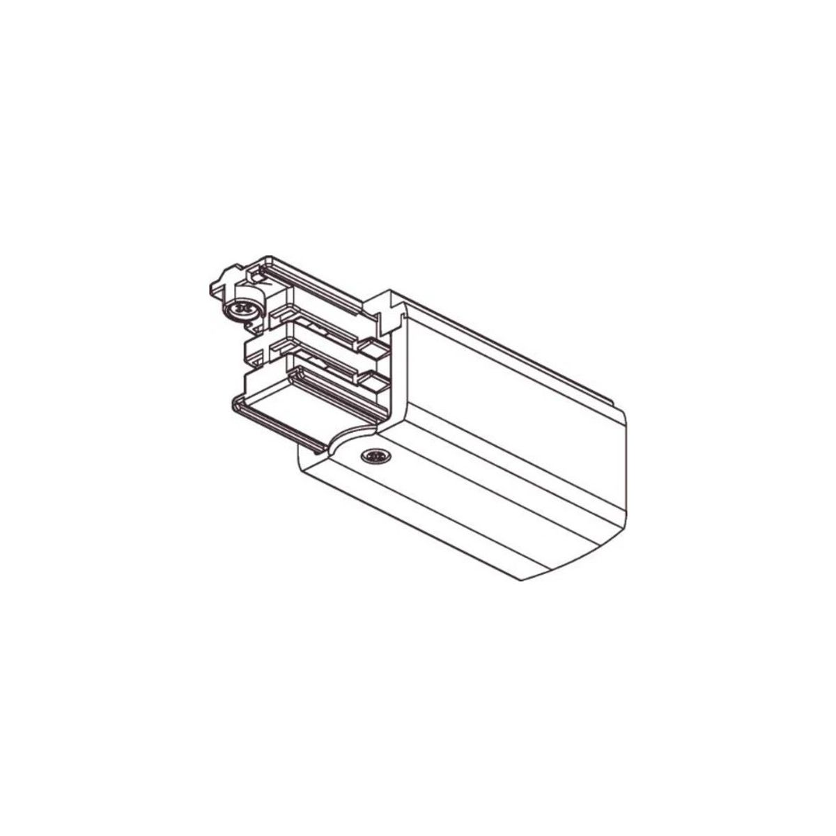 Global pro tilslutningsstykke 230V, 3-faset, venstre, hvid. - PROFESSIONEL