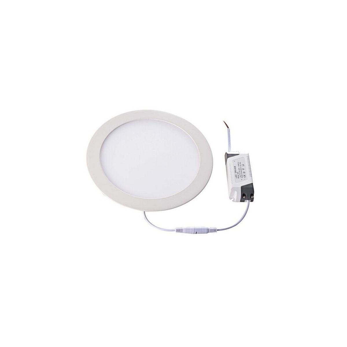 LEDlife 11W LED indbygningspanel - Hul: Ø18 cm, Mål: Ø20 cm, 230V - Dæmpbar : Dæmpbar, Kulør : Varm