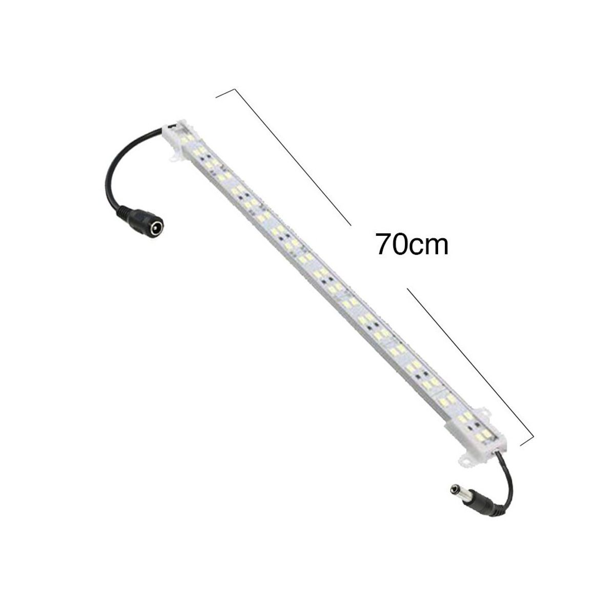 Trappe aluprofil med LED strip - 70 cm, 4W, 24V, IP65, med stik - Dæmpbar : Dæmpbar